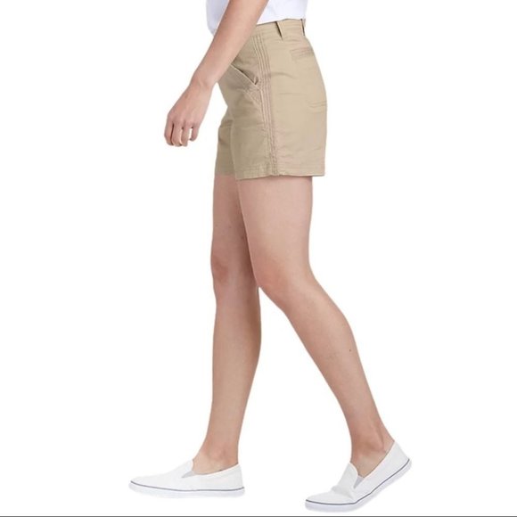 Eddie Bauer Shorts Women’s Size 12 US Light Khaki Hiking Outdoors “Aspire” Chino - Picture 6 of 9